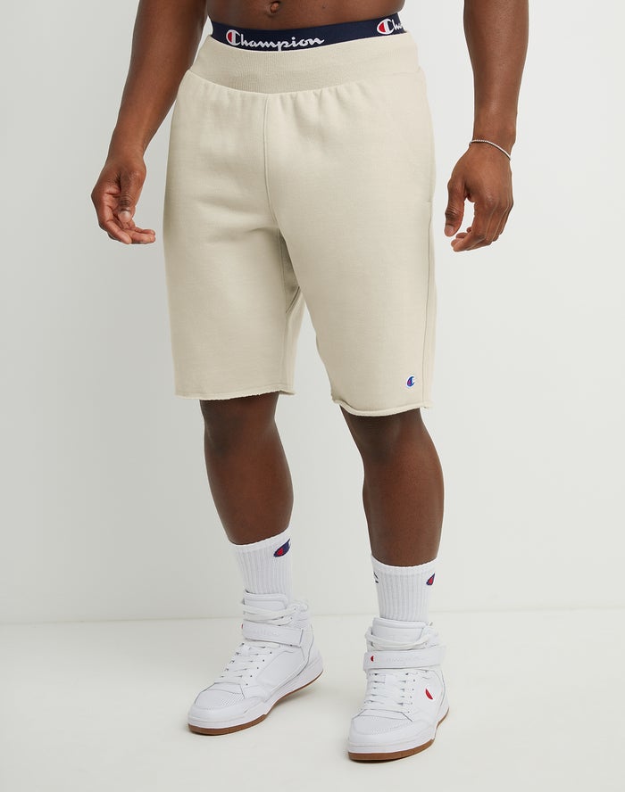 Champion Mens Shorts NZ - Reverse Weave Cut-Off Cream ( 1032-OWVUT )